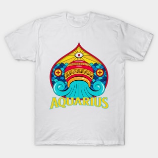 Aquarius Zodiac Design T-Shirt